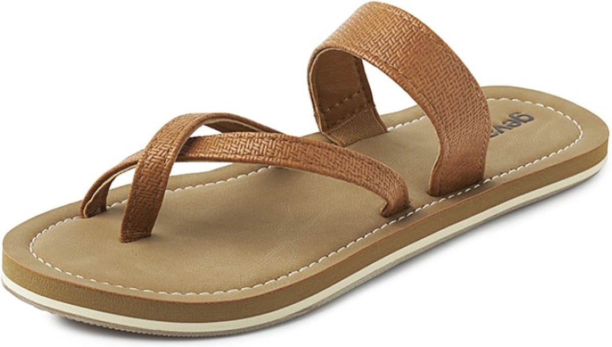 Teenslipper Java bruin dames Gevavi - 39