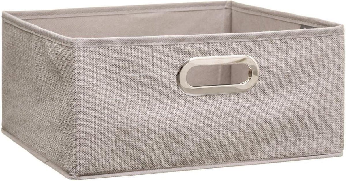 5five Linnen opbergdoos - Beige, 31 x 15 cm