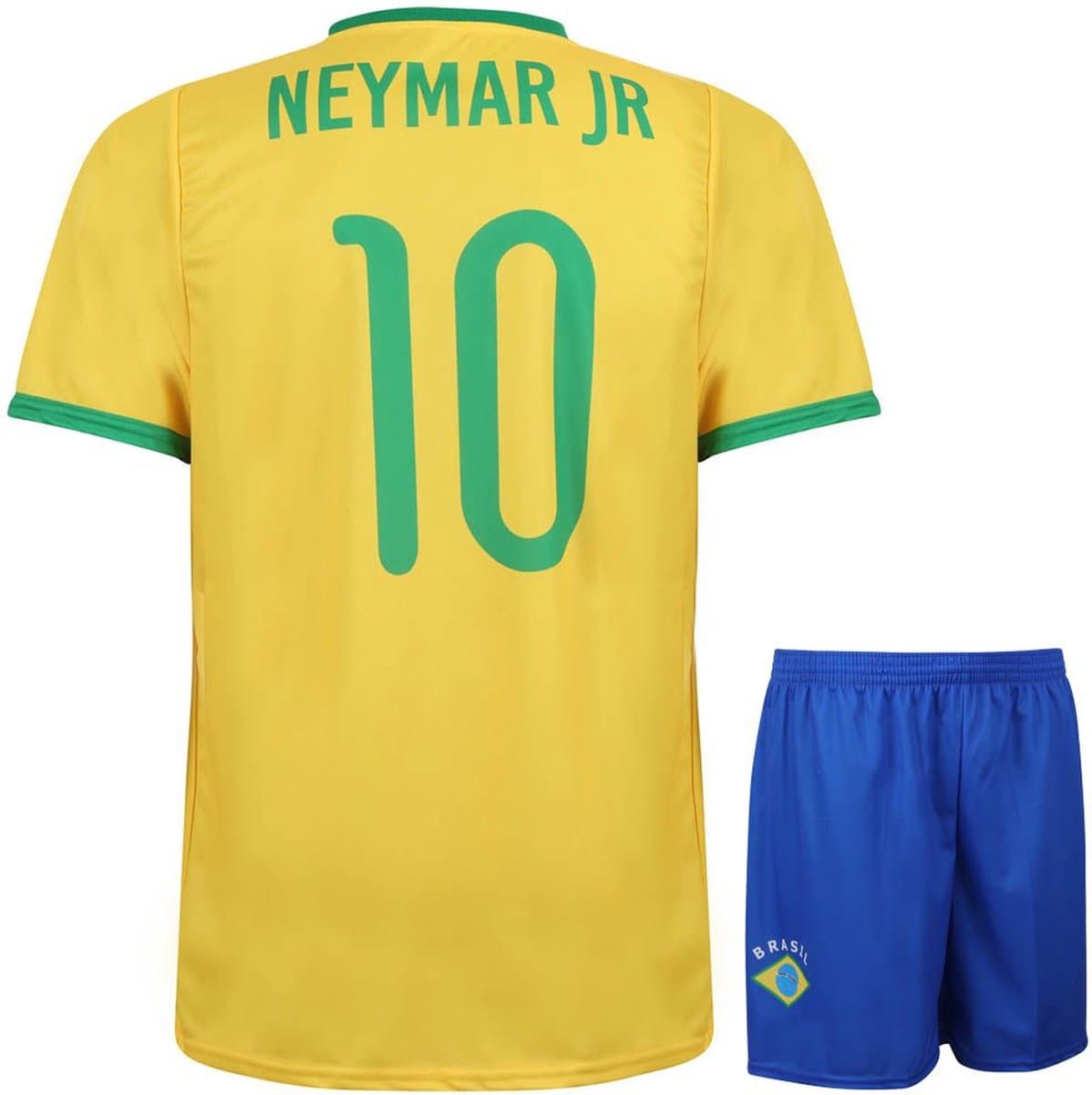 Neymar Brazilie Voetbaltenue - Voetbal Tenue Kinderen - Shirt en Broekje - Jongens en Meisjes - Volwassenen - Heren en Dames - Maat 152