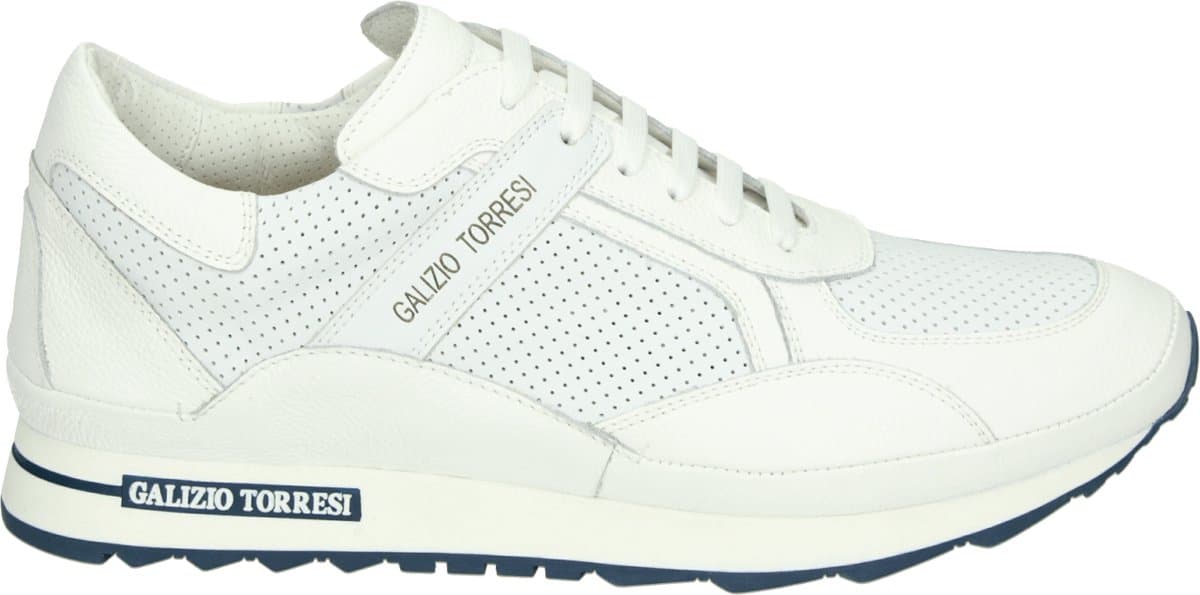 Galizio Torresi - 419120 - Lage sneakersVrije tijdsschoenenHeren sneakers - Kleur: Wit/beige - Maat: 44