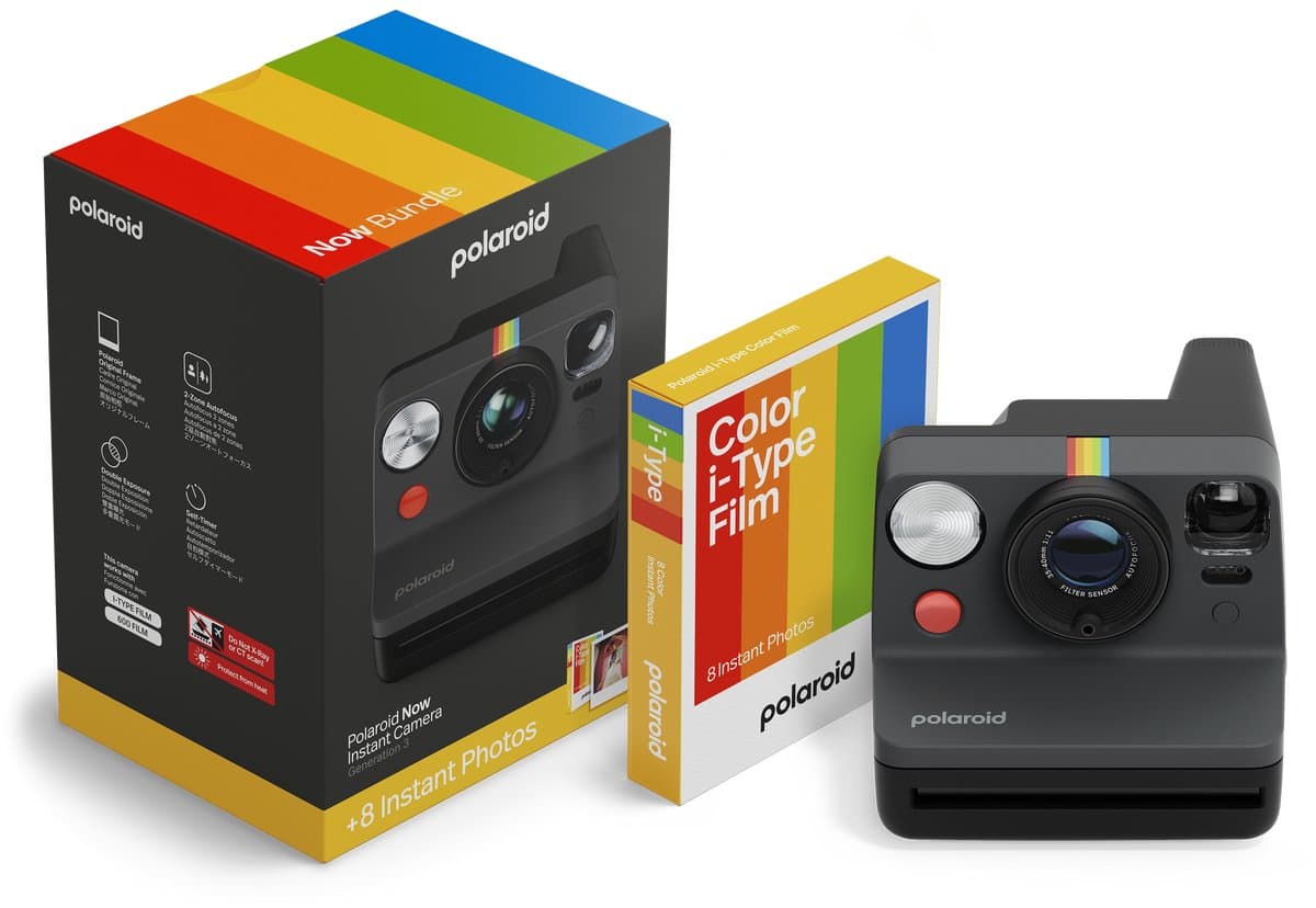 Polaroid Now 3 Zwart + Color Film (8 stuks)