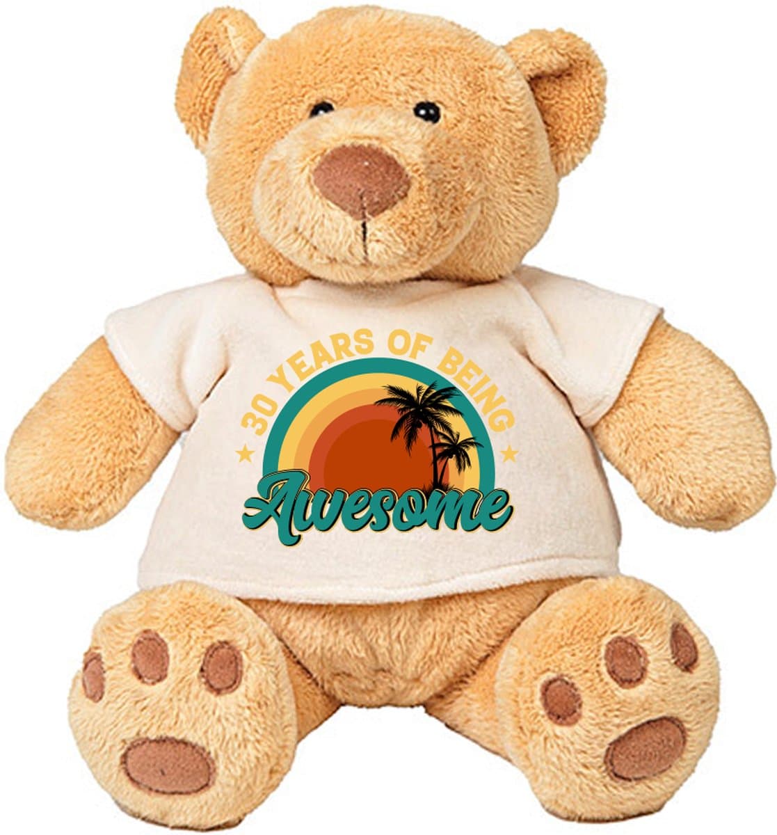 30 Years Of Being Awesome Pluche Beer - jarig - cadeau - verjaardag - verjaardagcadeau - knuffel