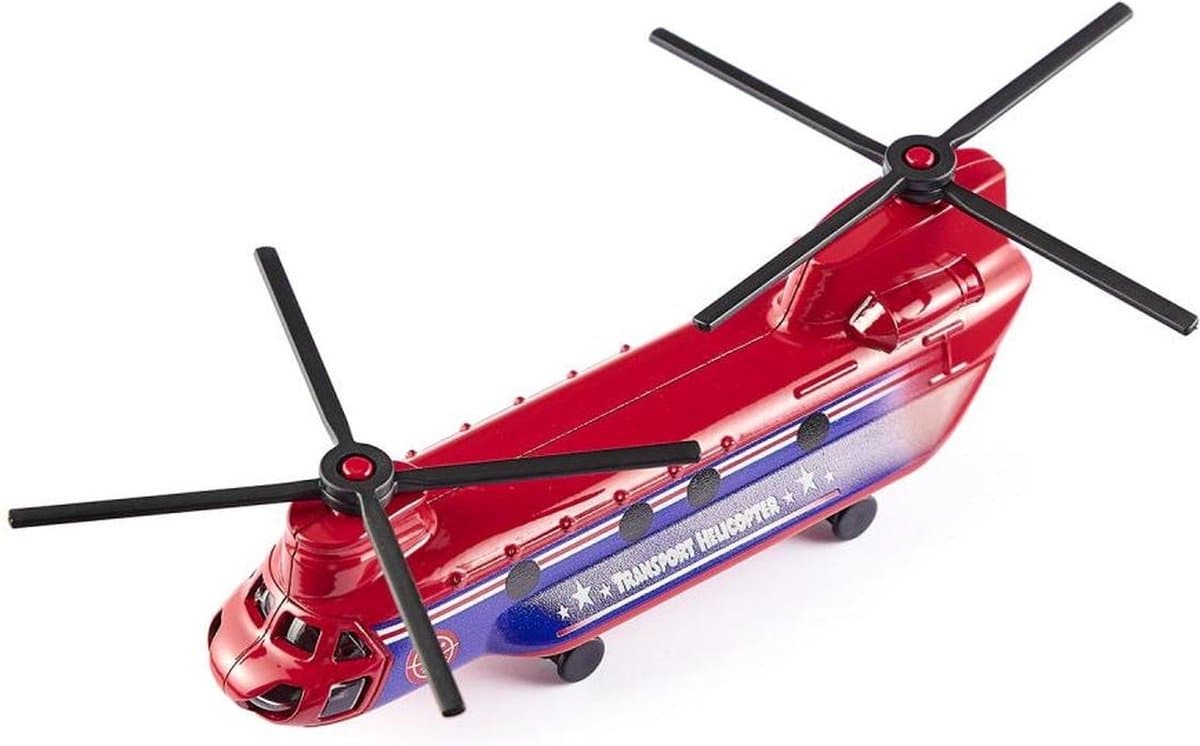 Siku transporthelikopter model - rood, 17 cm