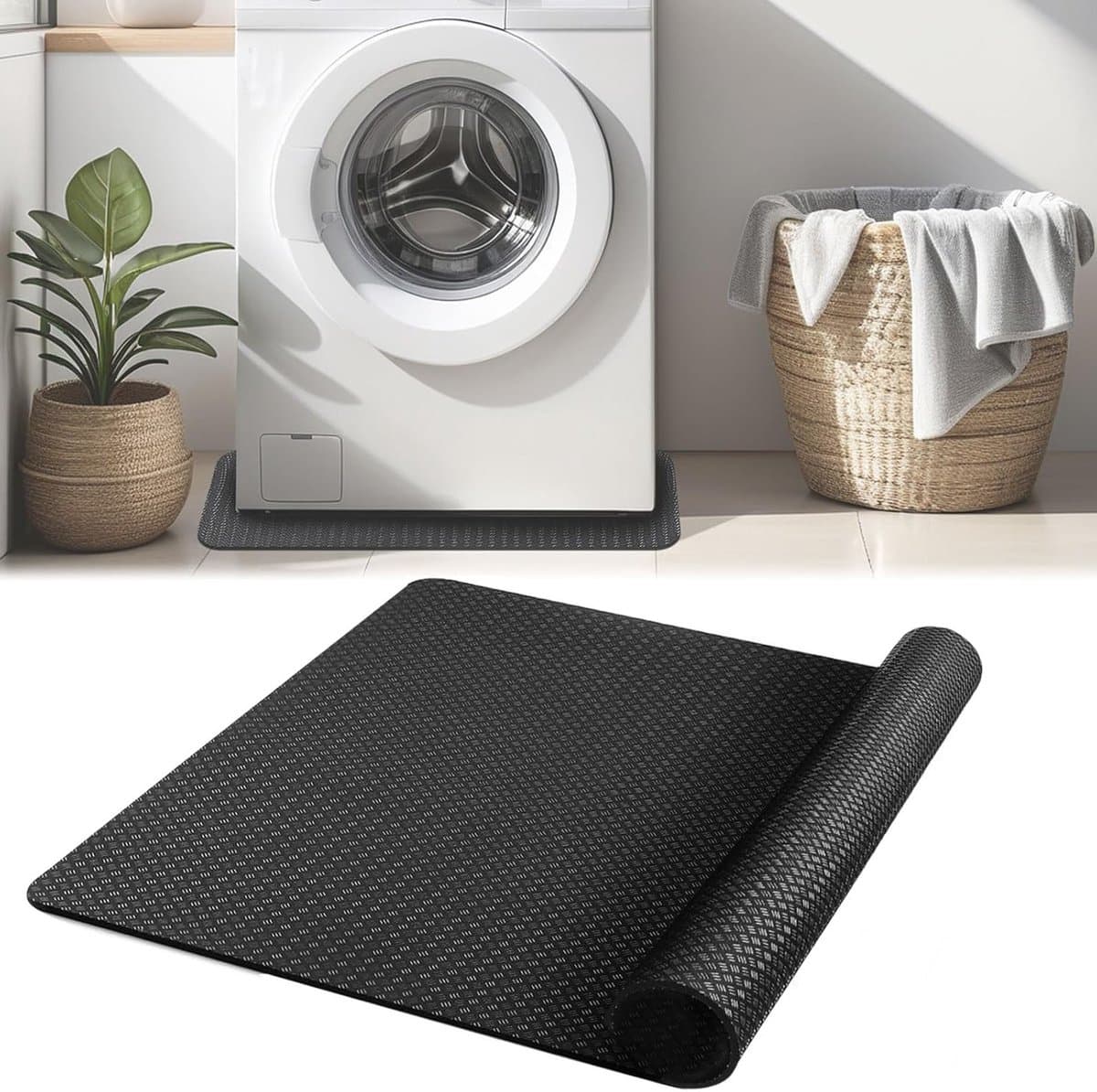 Anti-trillingsmat voor wasmachines en drogers, antislip vloerbescherming, waterdicht en geluidsreducerend, ideaal voor fitnessapparaten en koelkasten