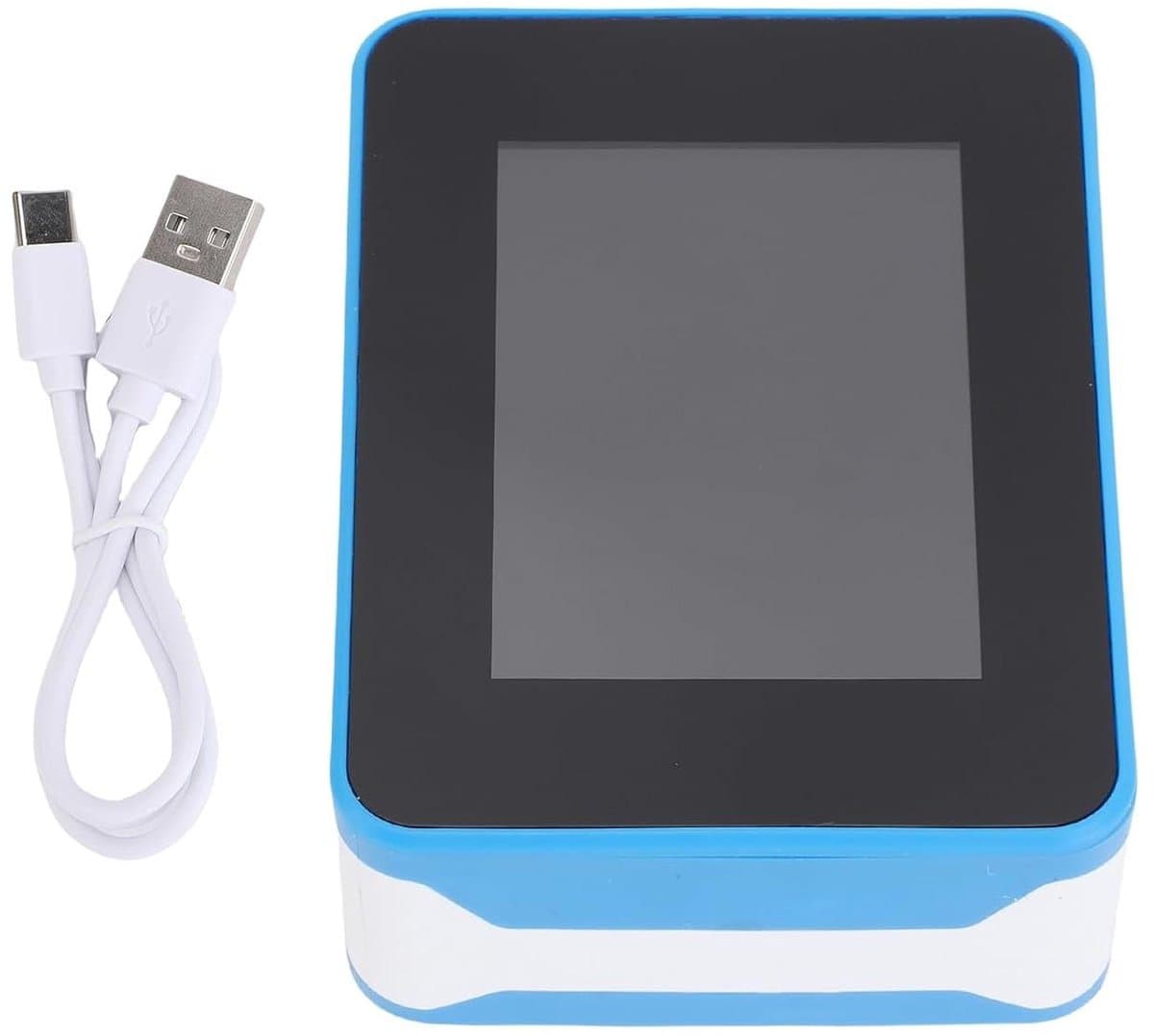 Luchtkwaliteit Monitor - Luchtmeter Binnen - Gezonde Lucht - 10-in-1 Meting - 2.8 Inch Scherm - Blauw Wit