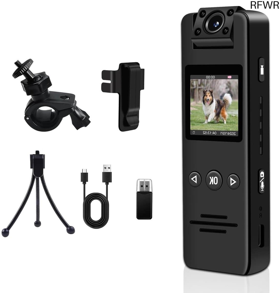 Draagbare Mini Camera - Actie Camera - Veiligheid Thuis - 180° Roteerbare Lens - 1080P HD - Zwart