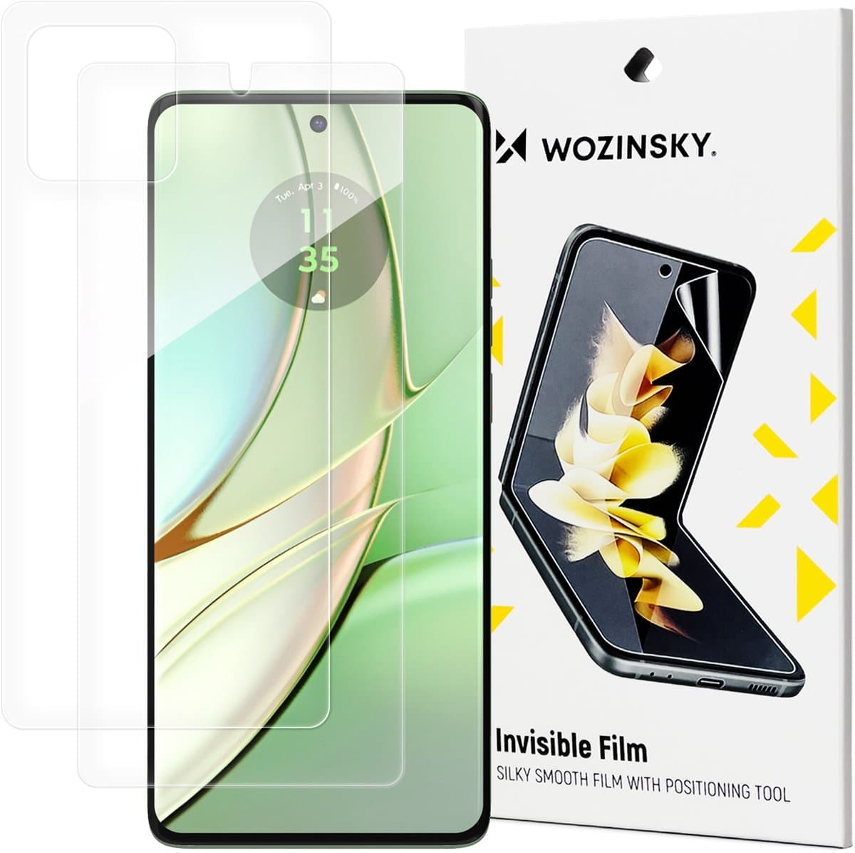 Wozinsky Invisible Film - Schermbeschermingsfolie - Motorola Edge 40 - Zijden Glad - Luchtbelvrij