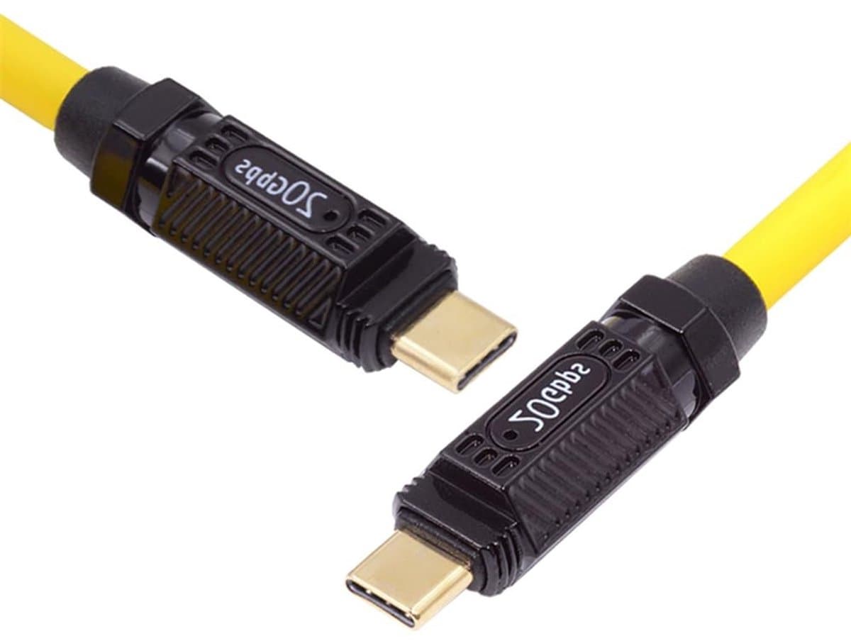 20Gbps 140W 8K USB4 Ultra Soft High Flex USB-C Kabel voor Gaming, Toetsenbord en Muis - Type-C Male naar Male, 200cm, Power en Data Transfer