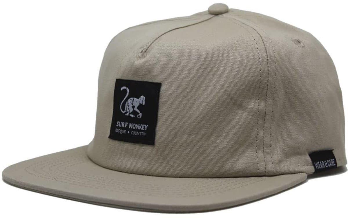 5-panel pet voor heren/dames - 100% biologisch katoen - One size (beige)
