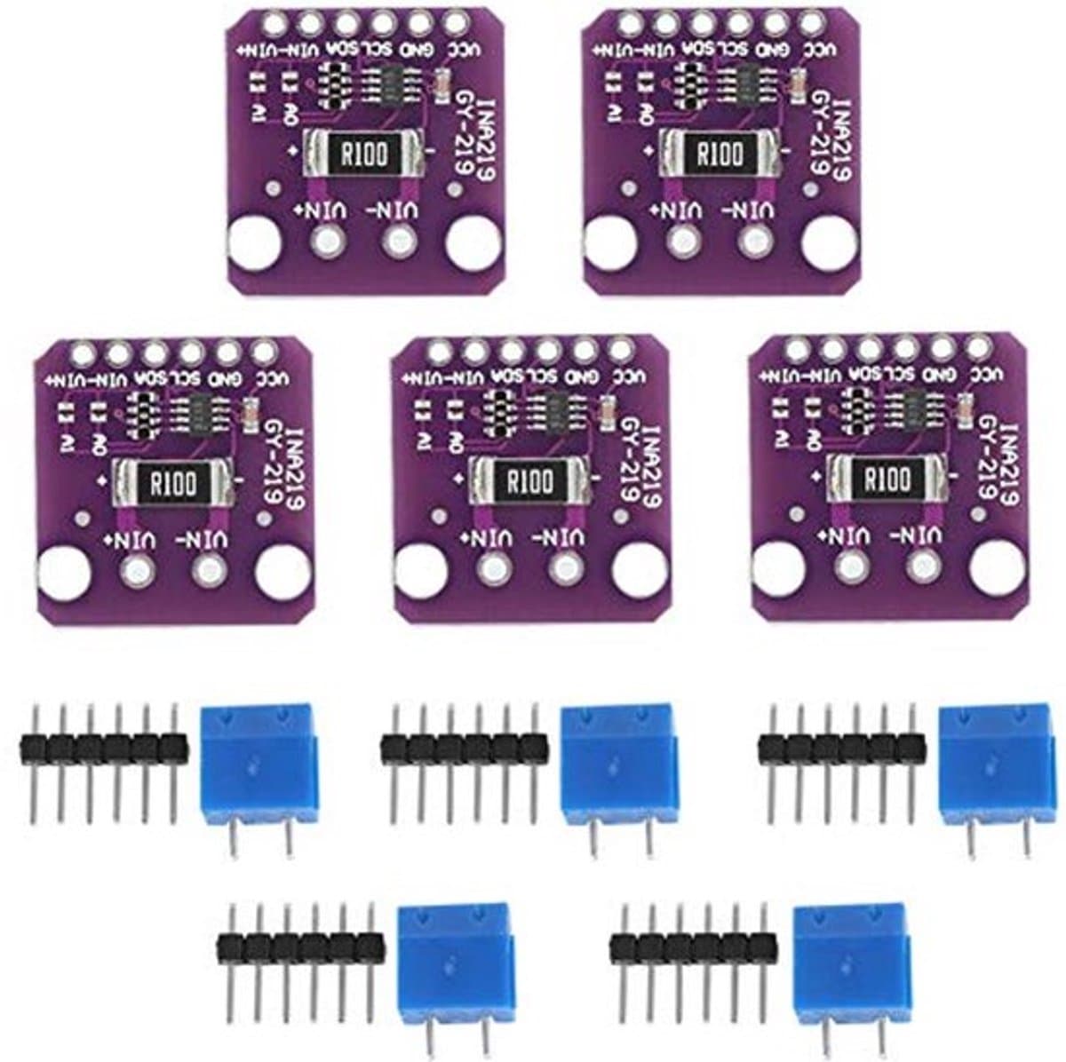 I2C-interfacemodule, stroomsensormodule-afleiding en vermogensmonitor voor Arduino