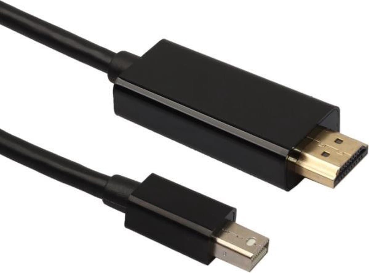 Mini DisplayPort 1.1 naar HDMI 1.3 kabel (Full HD 1080p) / zwart - 1,8 meter
