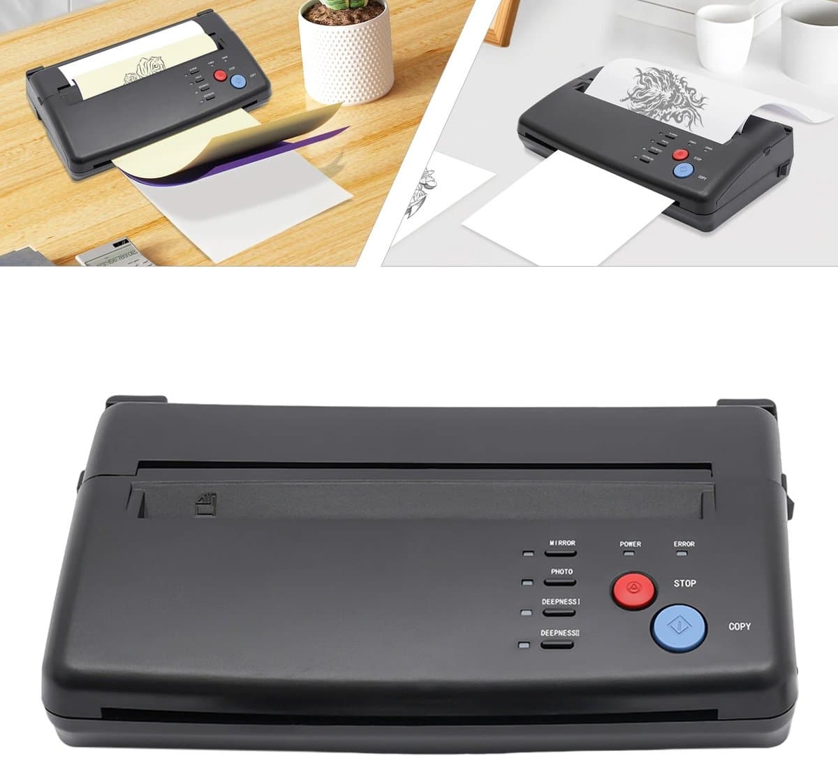Thermische Printer - Tattoo Stencil Printer - Tattoo Printer - Thermal Printer - Zwart