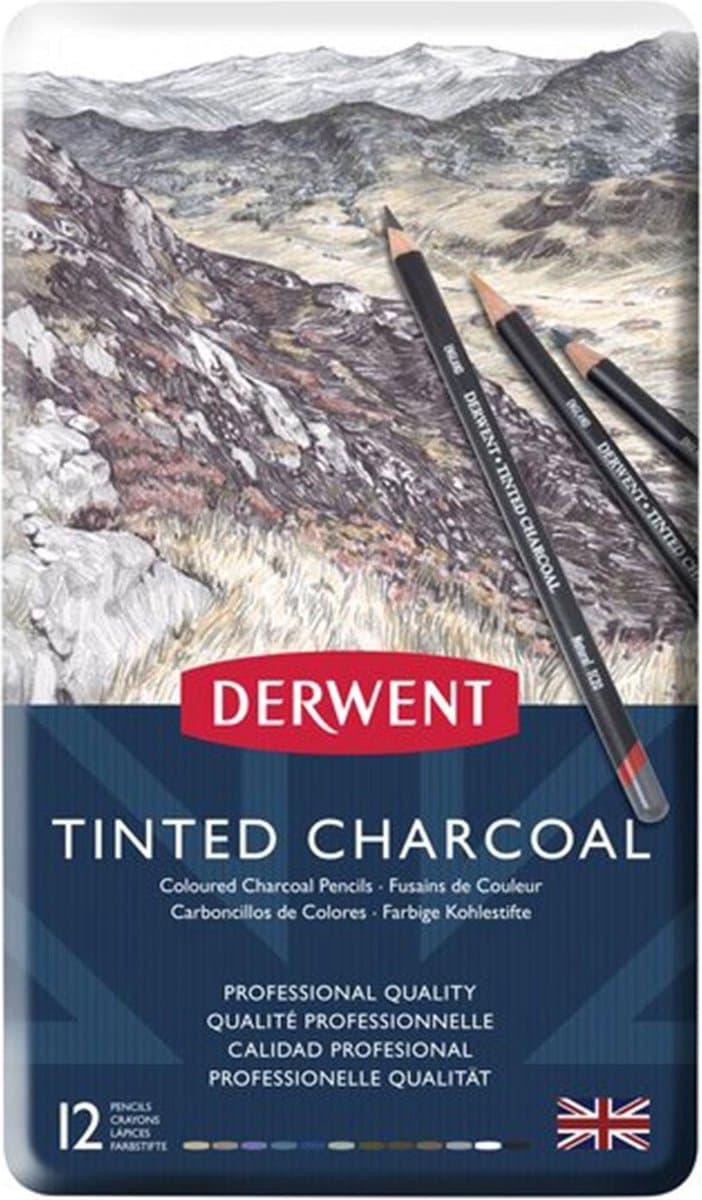 Tinted Charcoal potloden 12 blik