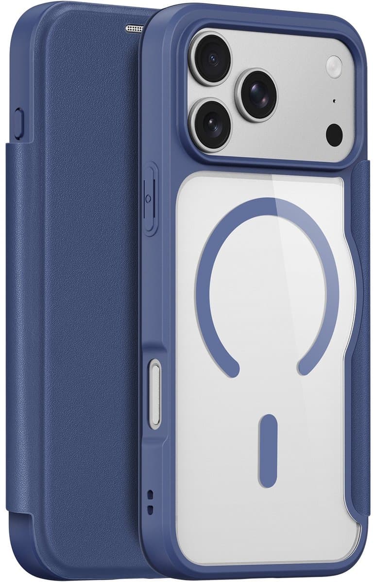 Dux Ducis Hoesje - Geschikt voor iPhone 18 Pro Max Hoesje - Dux Ducis Skin X Pro Series Book Case - MagSafe Compatible - Blauw