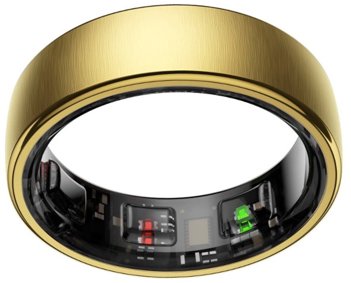 NOLATR Smart Ring NEX – Zonder Abonnement – Premium Activity & Slaap Tracker – 5-7 Dagen Batterij – Matte Afwerking – Goud – Maat 8