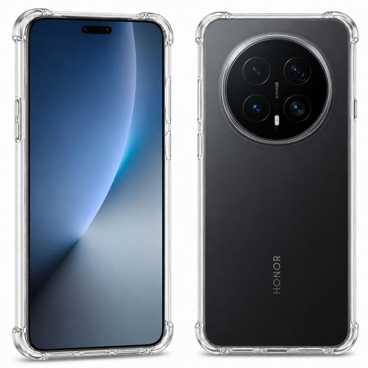 Hoesje geschikt voor Honor Magic 8 Pro - Shockproof - Back Cover - Siliconen Case - Transparant