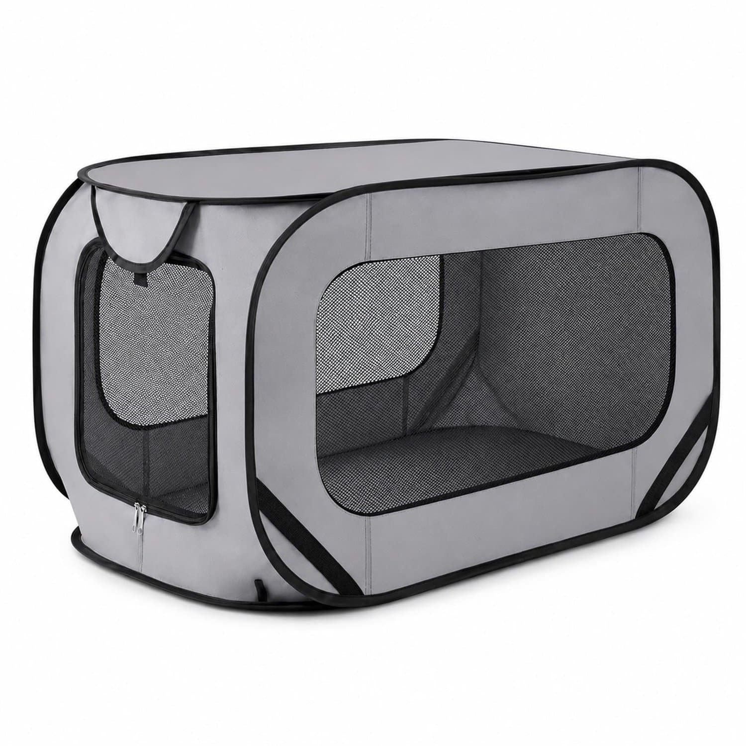 Hondenbench 92×52×52 cm - Opvouwbaar - Zachte Oxford met ademend mesh - Ideaal voor reizen - ShopVlot