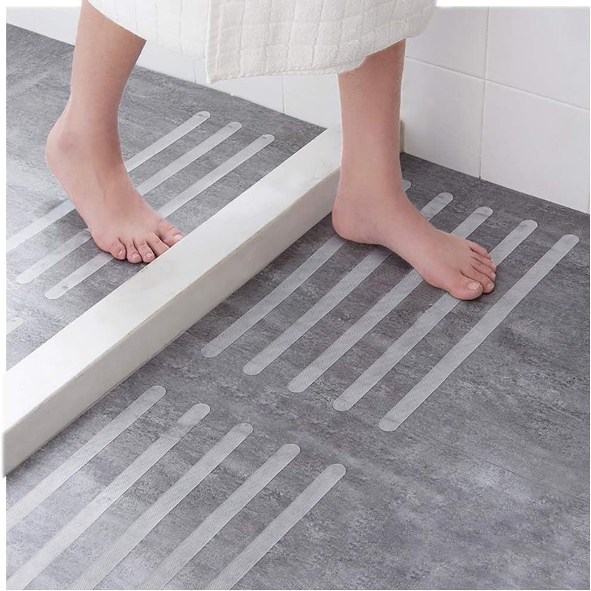 24 stuks antislip stickers douche stickers bad veiligheidsstrips transparante zelfklevende antislip strips stickers voor badkuipen douches (2 * 38 cm)