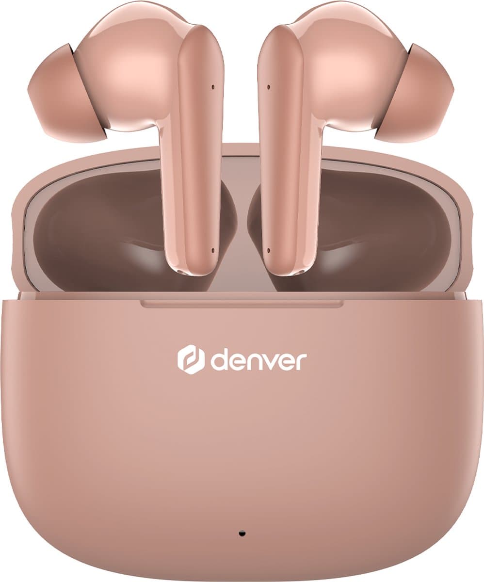 Denver Earbuds - Lichtgewicht Oordopjes - 6 uur luisteren - Bluetooth 5.3 - TWE48 - Roze