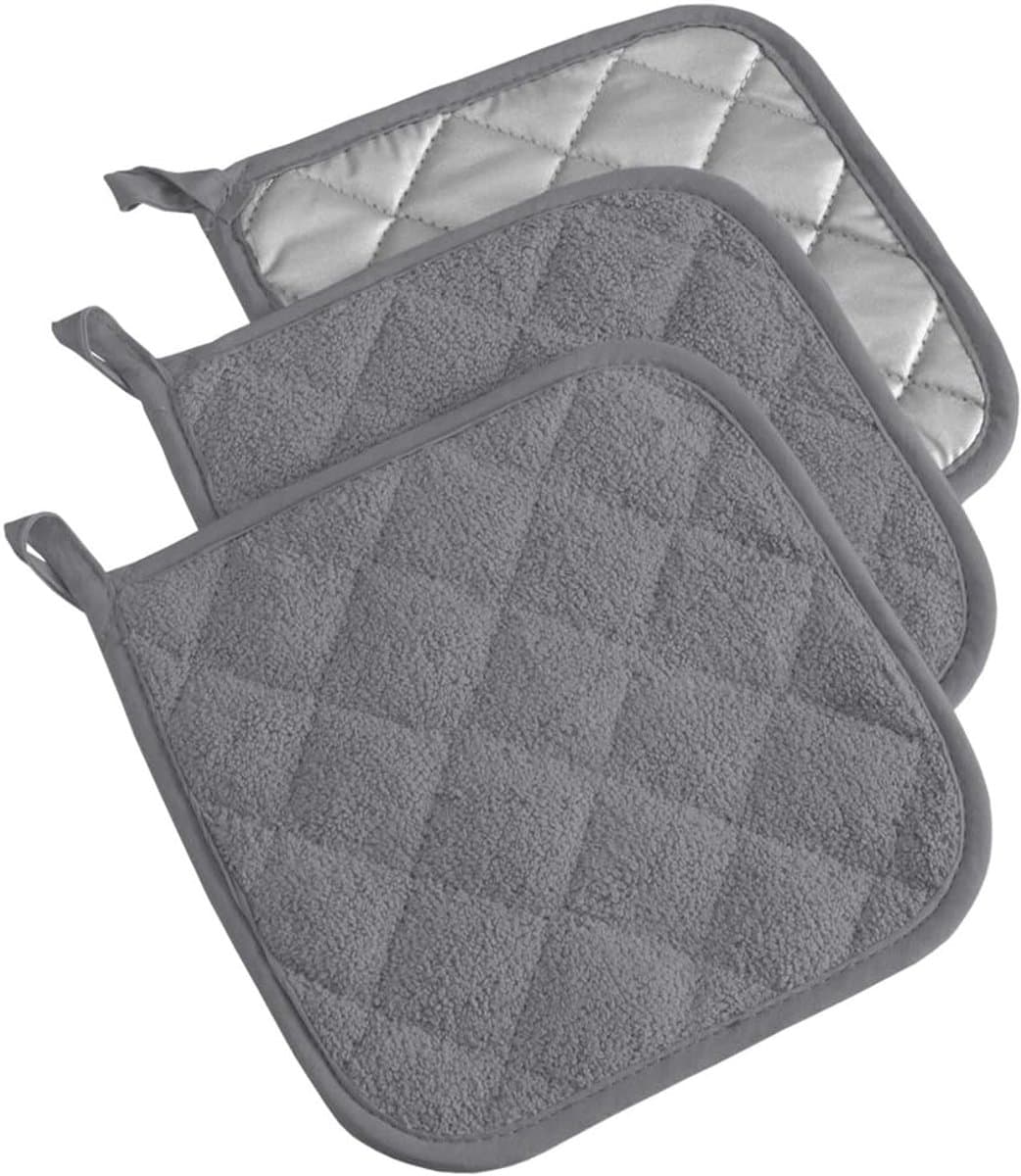 Daity Set van 3 - Pannenlap - Pannenlap - Waterkoker en Tafelpannenlap - Handdoek - Hittebestendige Keukenbakmat
