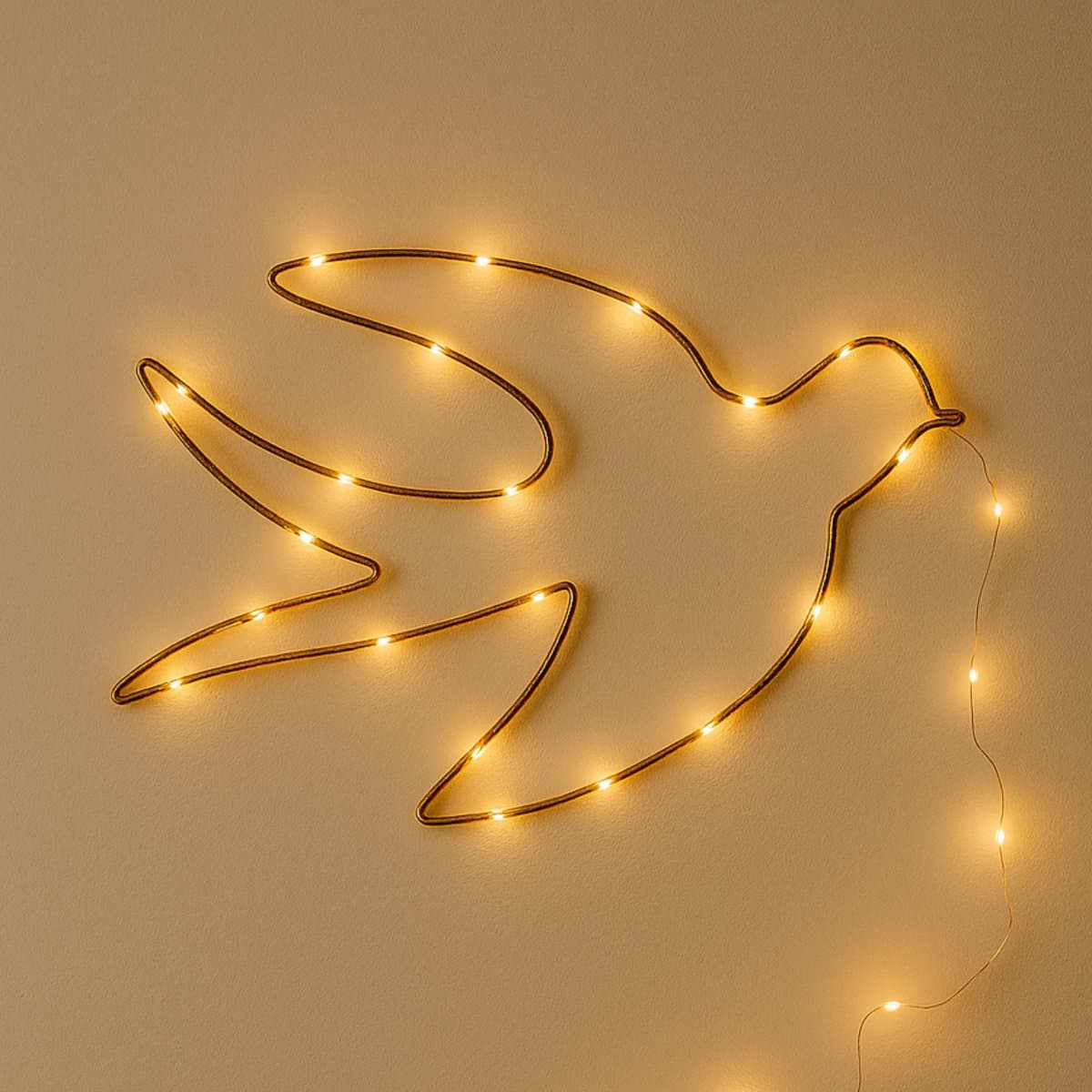 ZoeZo - Vogellampje LED Goud – 100 LED Vogel Lamp – Bird - Nachtlampje & Kinderkamerverlichting - Wandlamp - Wanddecoratie