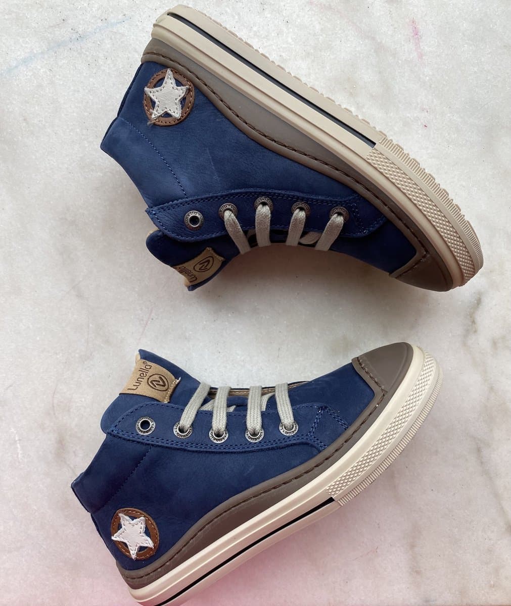Lunella jongenssneaker blauw met beschermtop maat 31