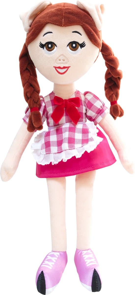 K3 De 3 Biggetjes knuffel - Knuffelpop met muziek 40 cm - Hanne