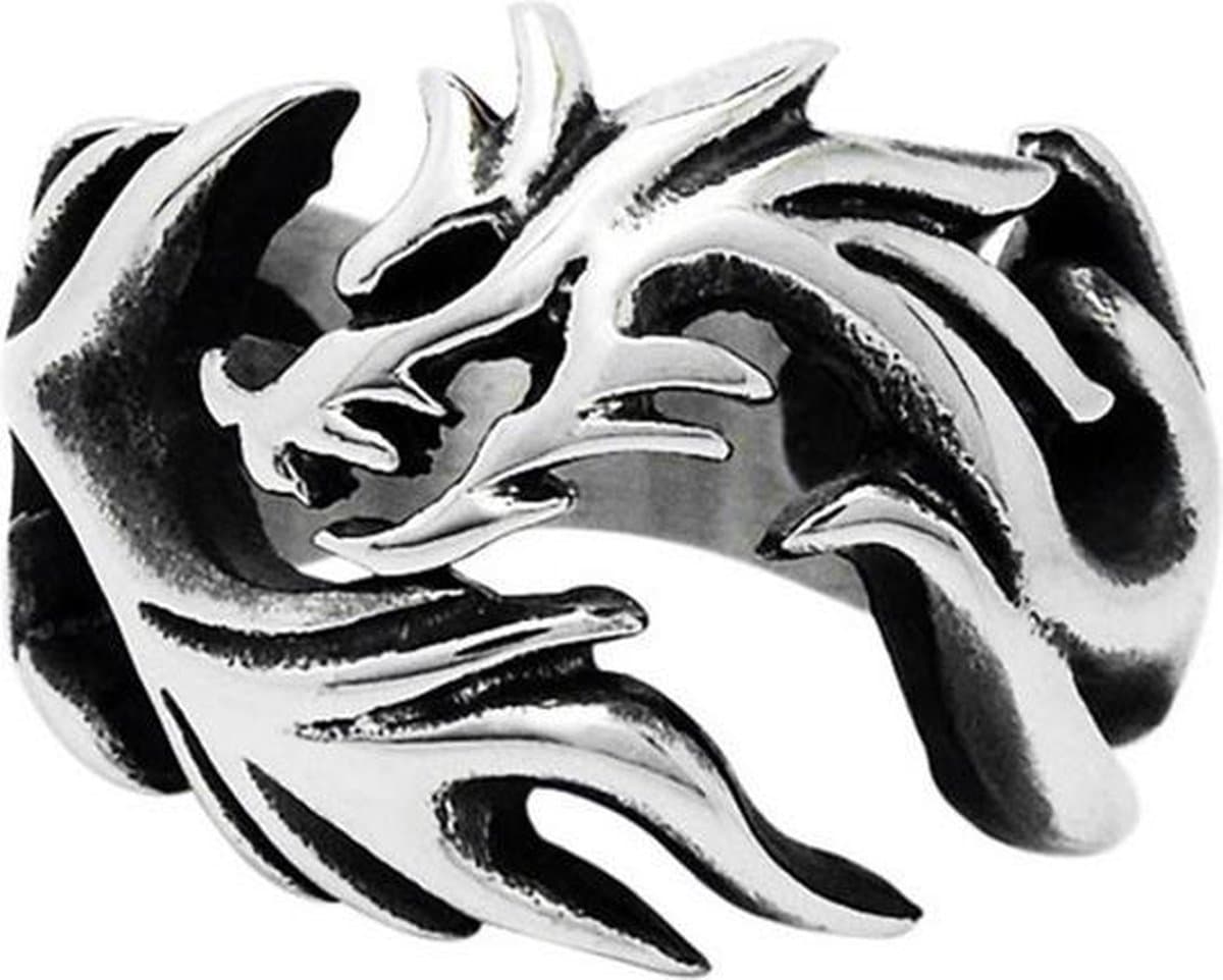 Lazy Cat Draken Ring - Stalen Ring - 19.25mm