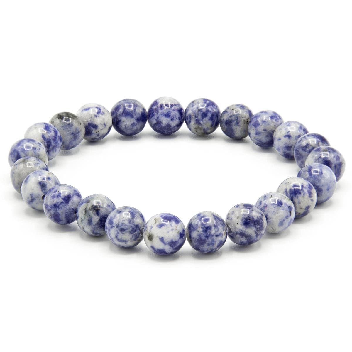 Victorious Natuurstenen Kralen Armband – Heren Armband – Dames Armband – Blauw – 17cm