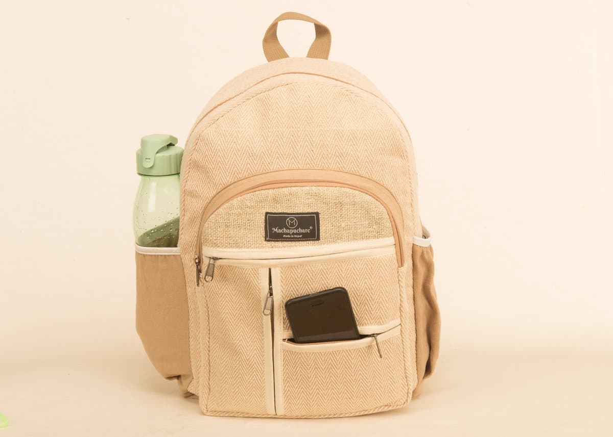 Hennep Rugzak Uit Nepal Himalayan Laptop Natural Original Bag Unique 2022