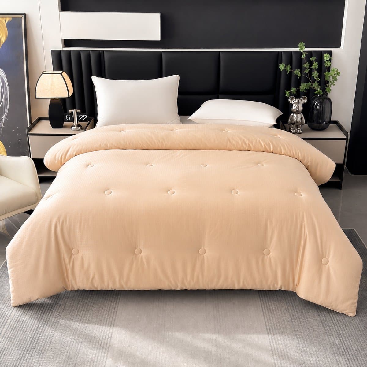 MeiLun Home Soft Haven Winterdekbed - 220 x 240 cm - 500 g/m² - Crème-abrikoos