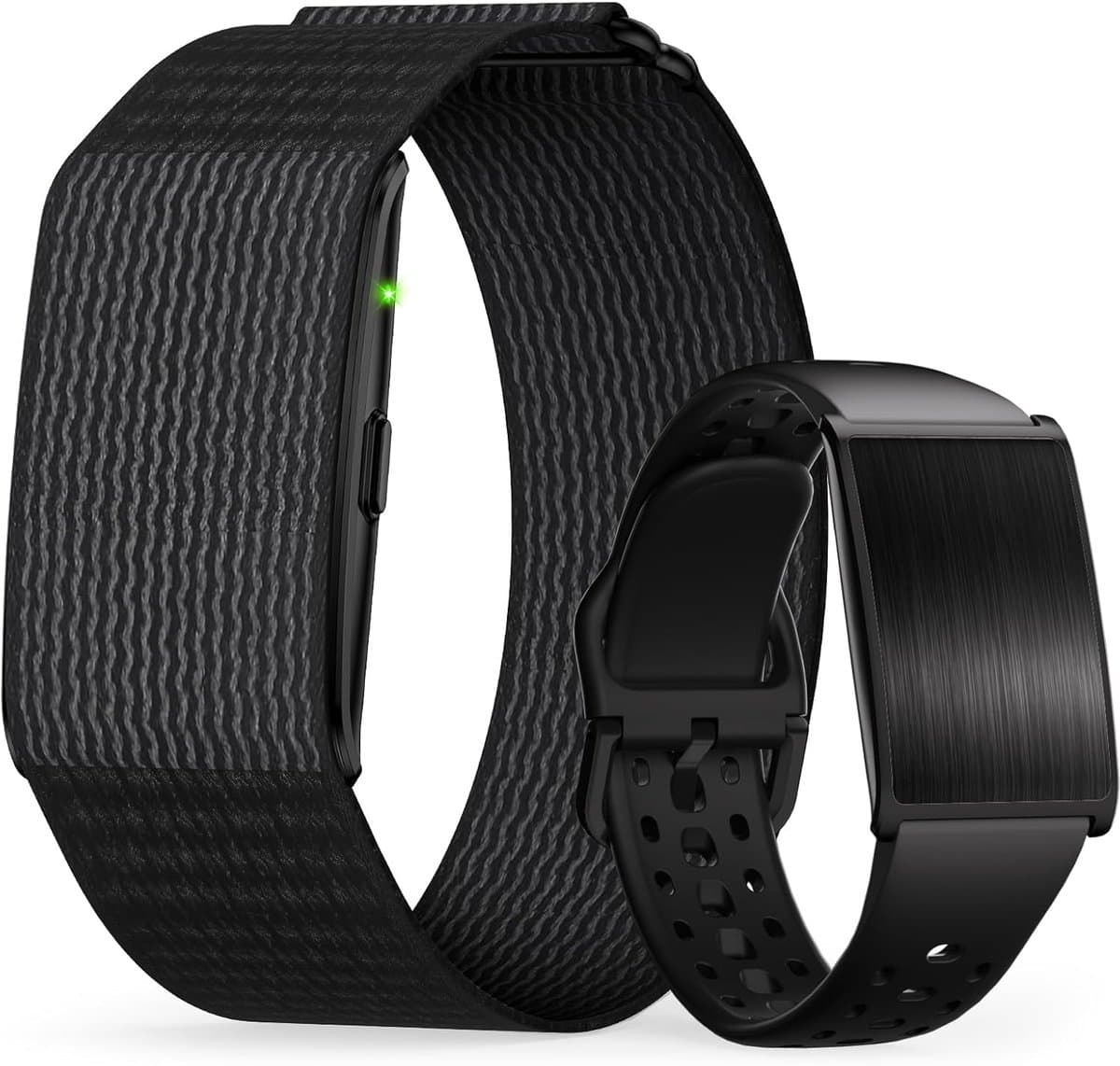 Fitness Tracker - Smartband Gezondheid - Activiteiten Slaap - Geen Scherm AI Analyse - 60 Dagen Batterij - Zwart