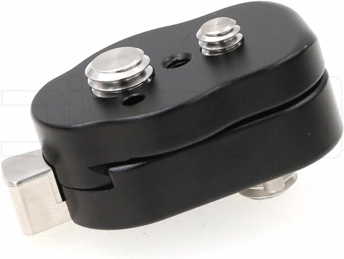 Mini Snelkoppeling Plaat met 3/8 inch Schroef voor Camera Monitor Statief en Magische Arm (Zwart)