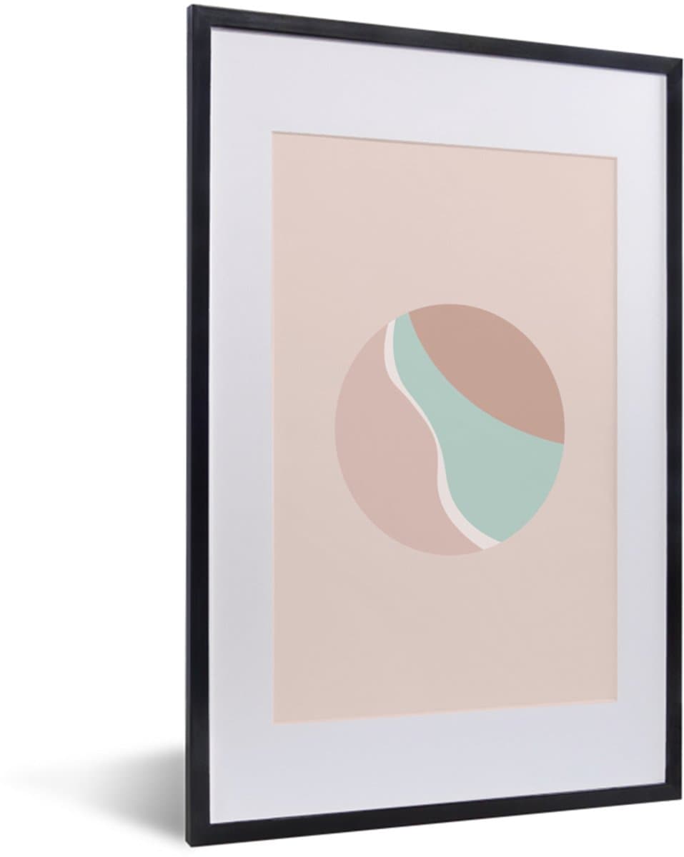 Poster in lijst - Fotolijst 40x60 cm - Posters - Zomer - Zee - Abstract - Posterlijst zwart - Decoratie - Wanddecoratie woonkamer - Muurdecoratie slaapkamer