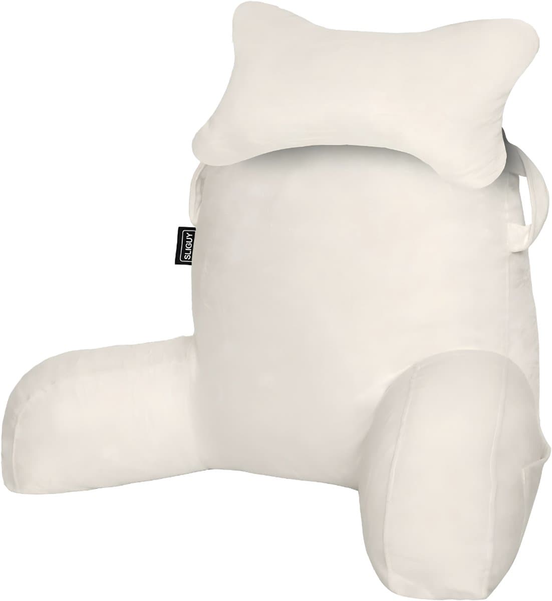 Lion® Lees Kussen - Leeskussen Voor Zitten Slaapbank - Afneembare Hoes- Beige - 100cm x 33cm x 60cm
