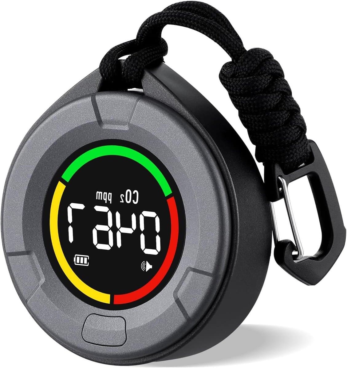CO2 Meter - Luchtkwaliteitsmonitor - Binnenklimaat Meten - NDIR Sensor - Draagbaar - Zwart