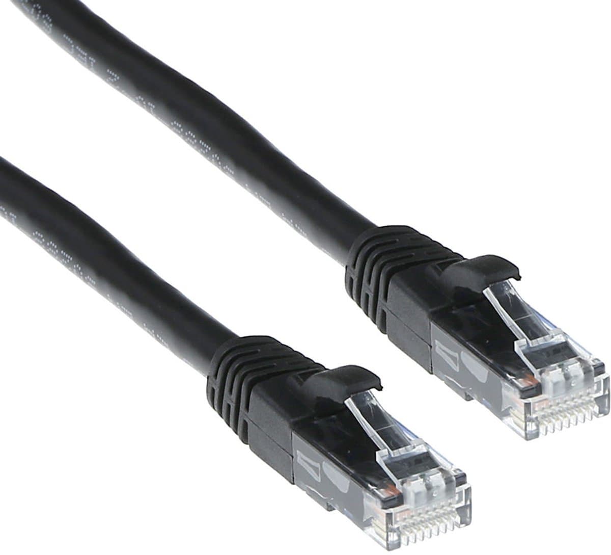 ACT Zwarte 1,5 meter U/UTP CAT6A patchkabel snagless met RJ45 connectoren IB2951