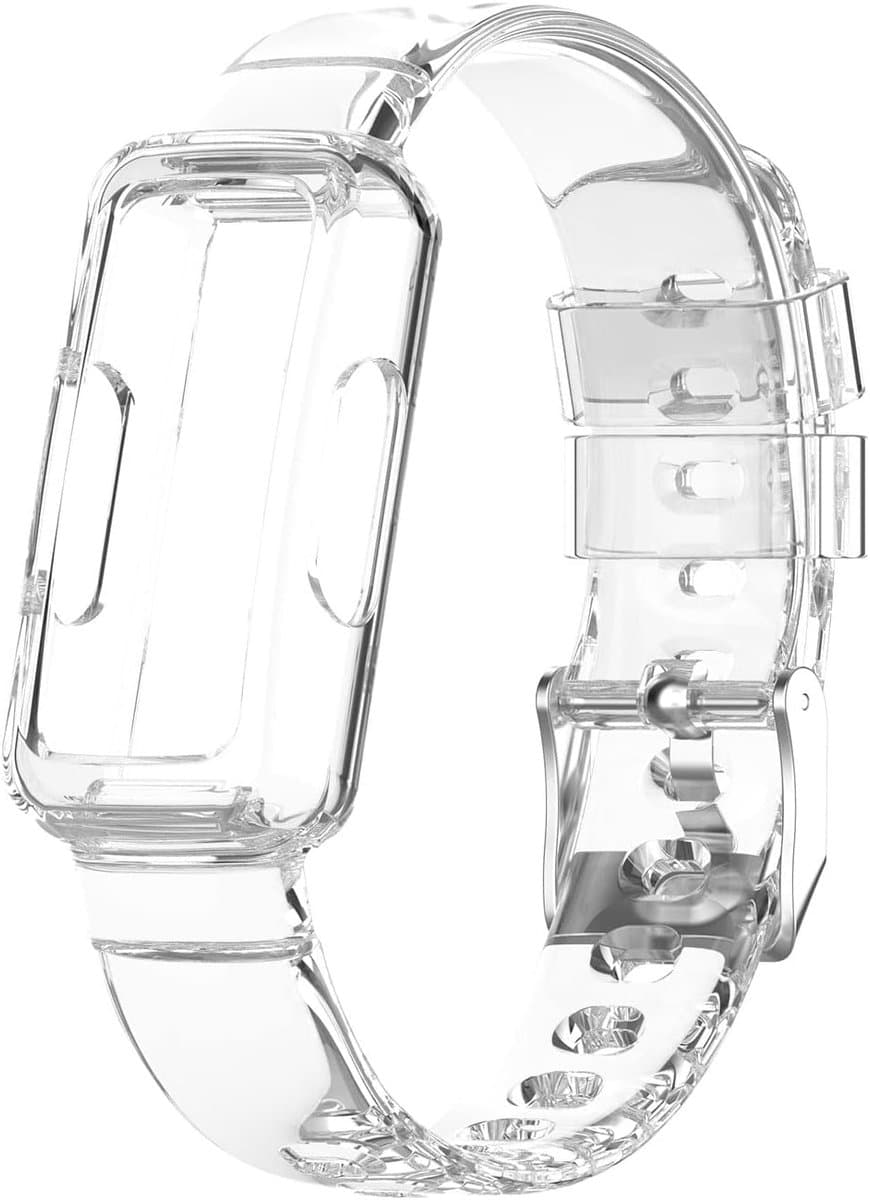 Vervangband voor Fitbit Luxe/Ace 3/Ace 2/Inspire 2/Inspire HR - TPU kunststof transparant - stijlvol design - ShopVlot