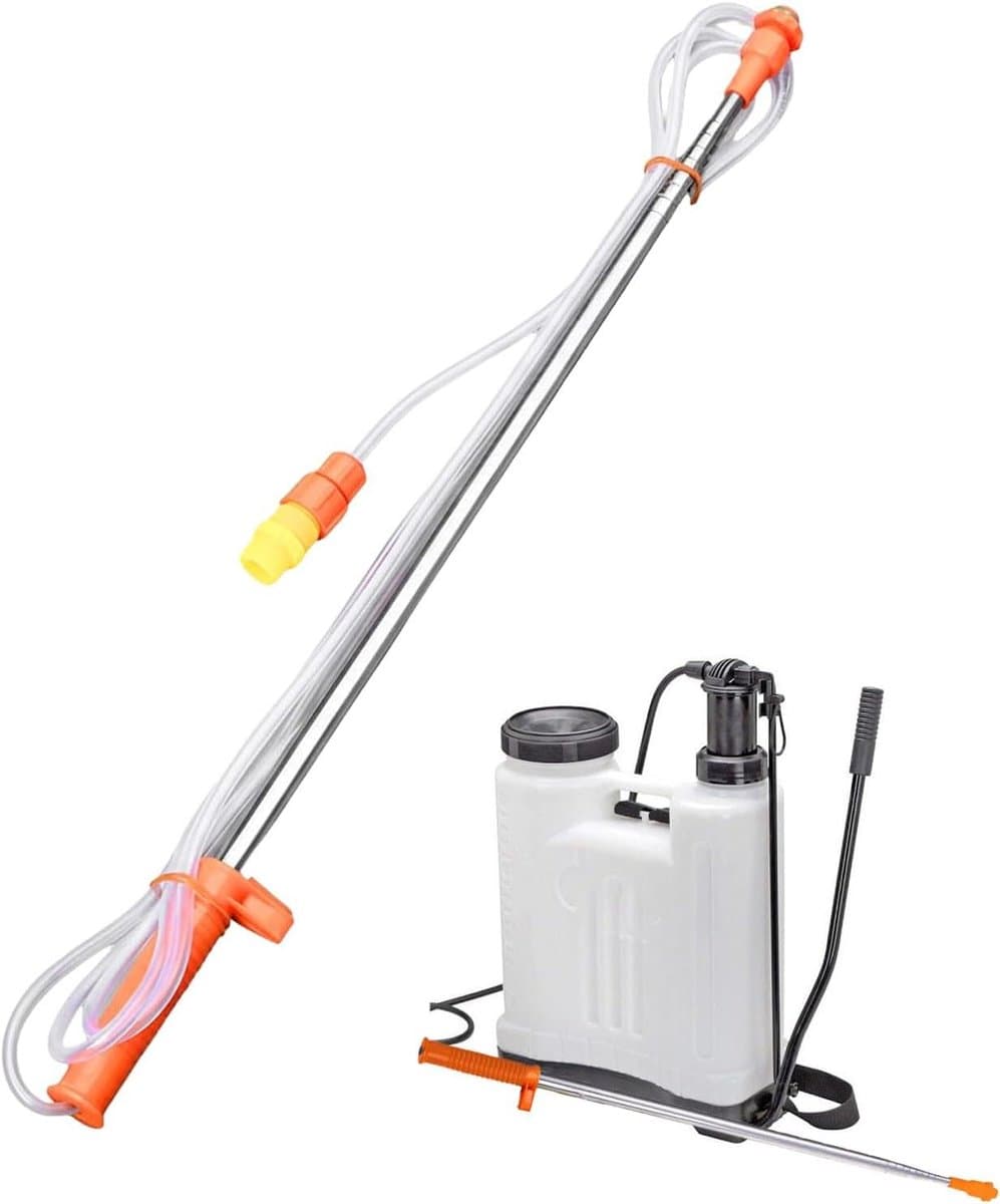 Spuitlans Roestvrijstaal - Gieterstok Sproeier - Planten Verzorgen - Uitschuifbaar Ergonomisch - 60 cm - Zilver