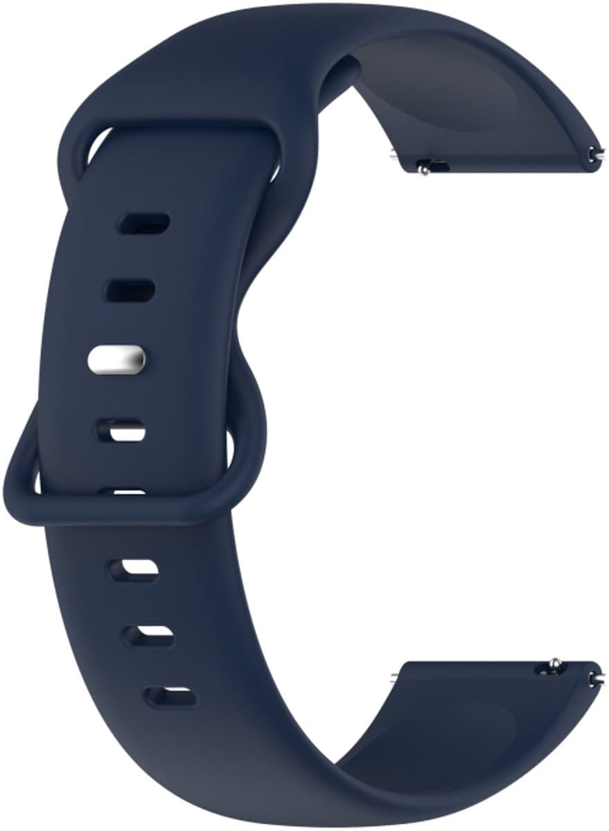Voor Garmin Vivomove 20mm Solid Color Silicone Watch Band (marineblauw)