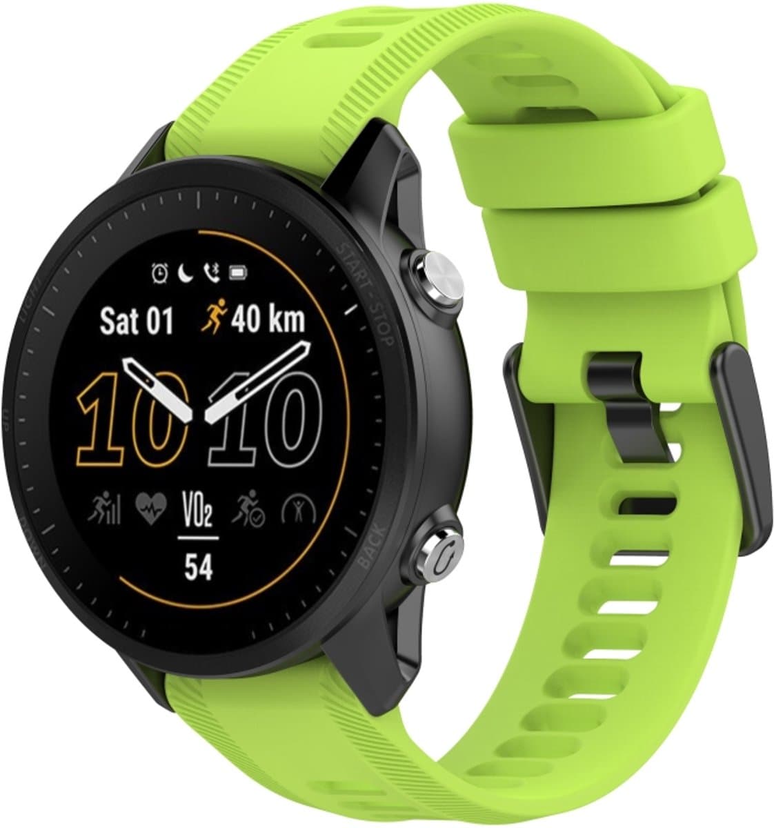 Voor Garmin Approach S60 22mm Effen Kleur Siliconen Horlogeband (Lime Kleur)