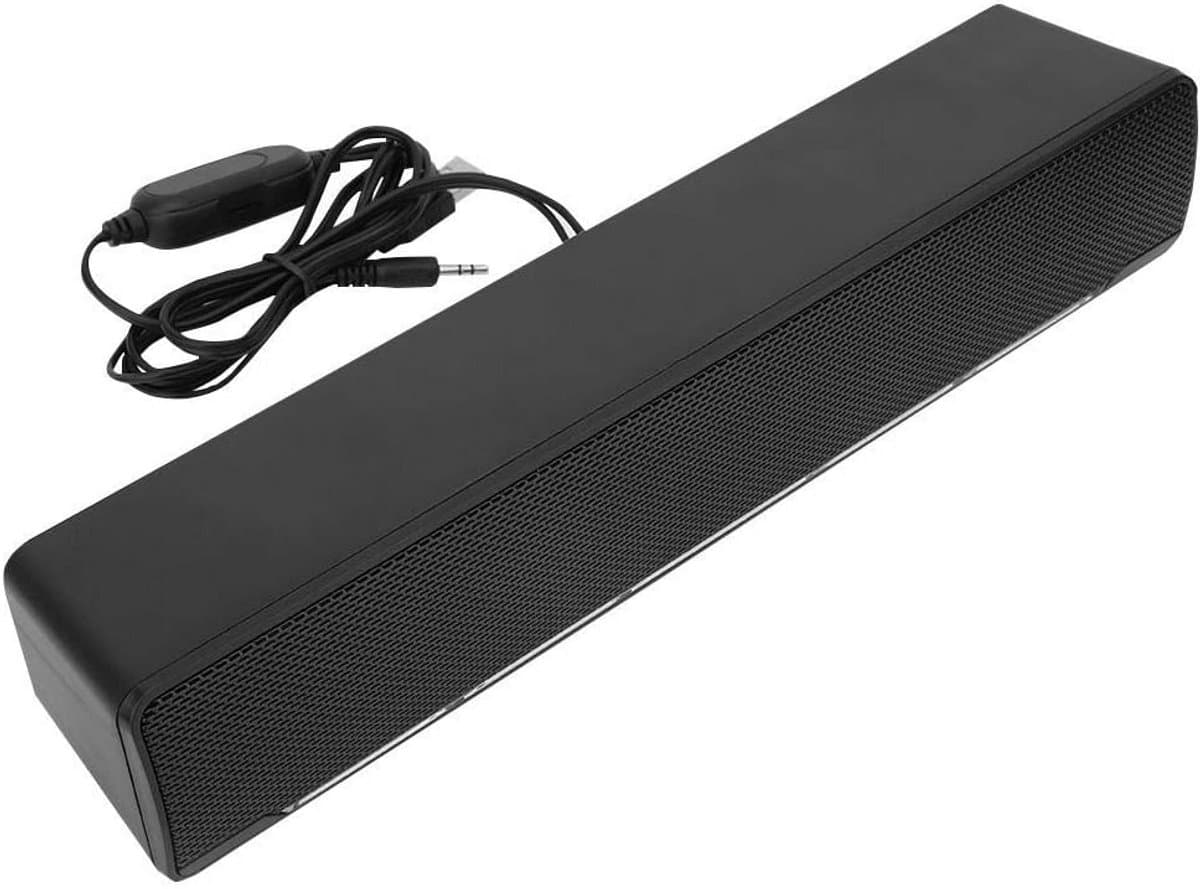 Soundbar Stereo USB-muziekspeler met Bass Surround - Compatibel met Pc en Mobiele Telefoons