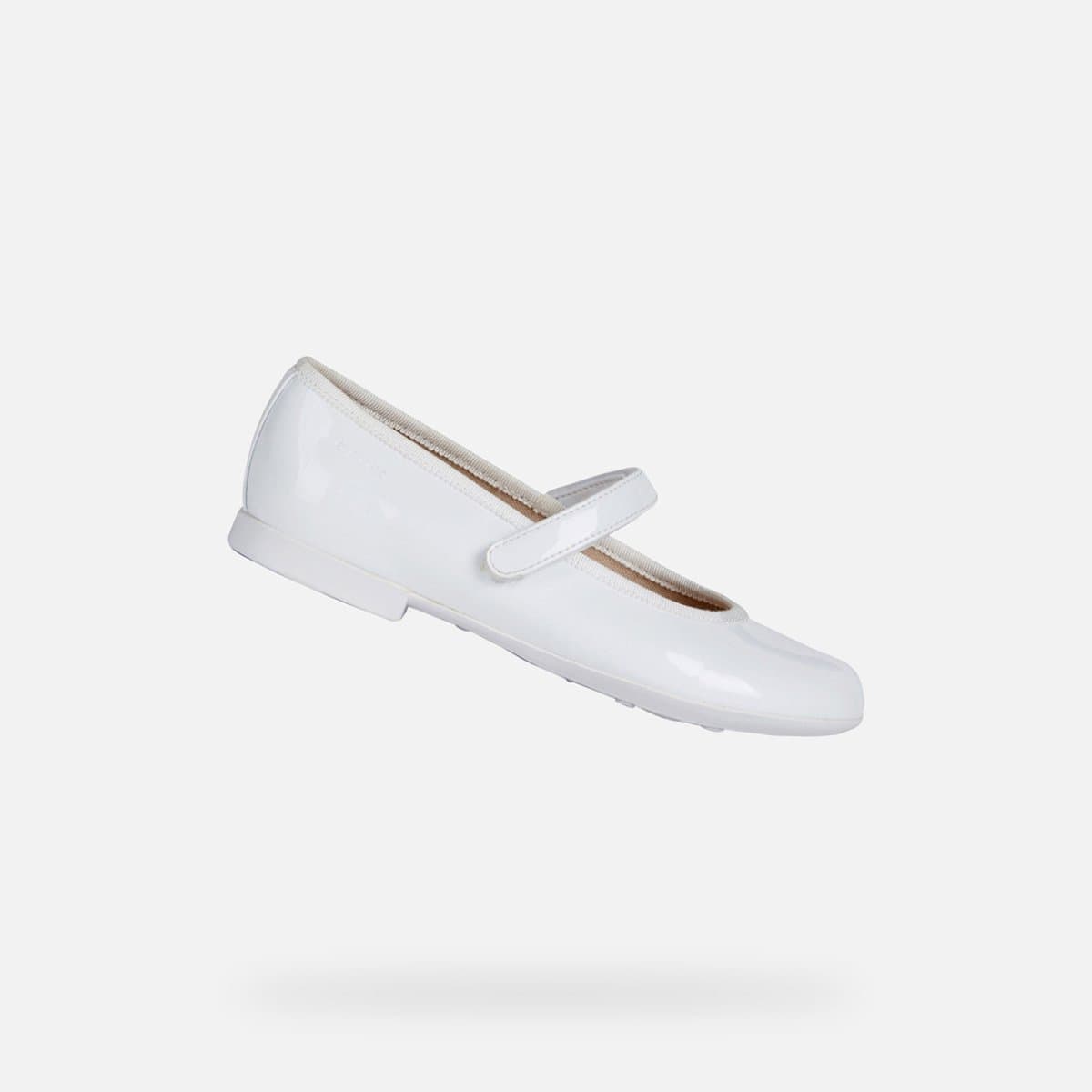 GEOX PLIE MEISJES Ballerina's - WIT - Maat 38