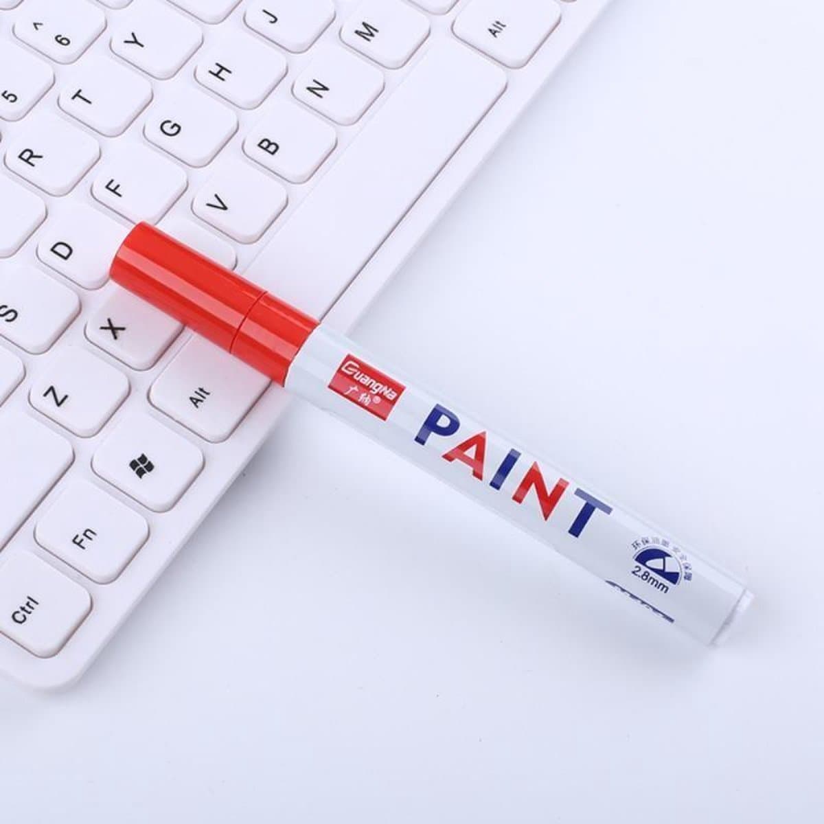 Premium Tyre marker / Bandenstift - Rood - Oliemarker - Kleur de banden van je auto/motor/fiets/etc met deze stift