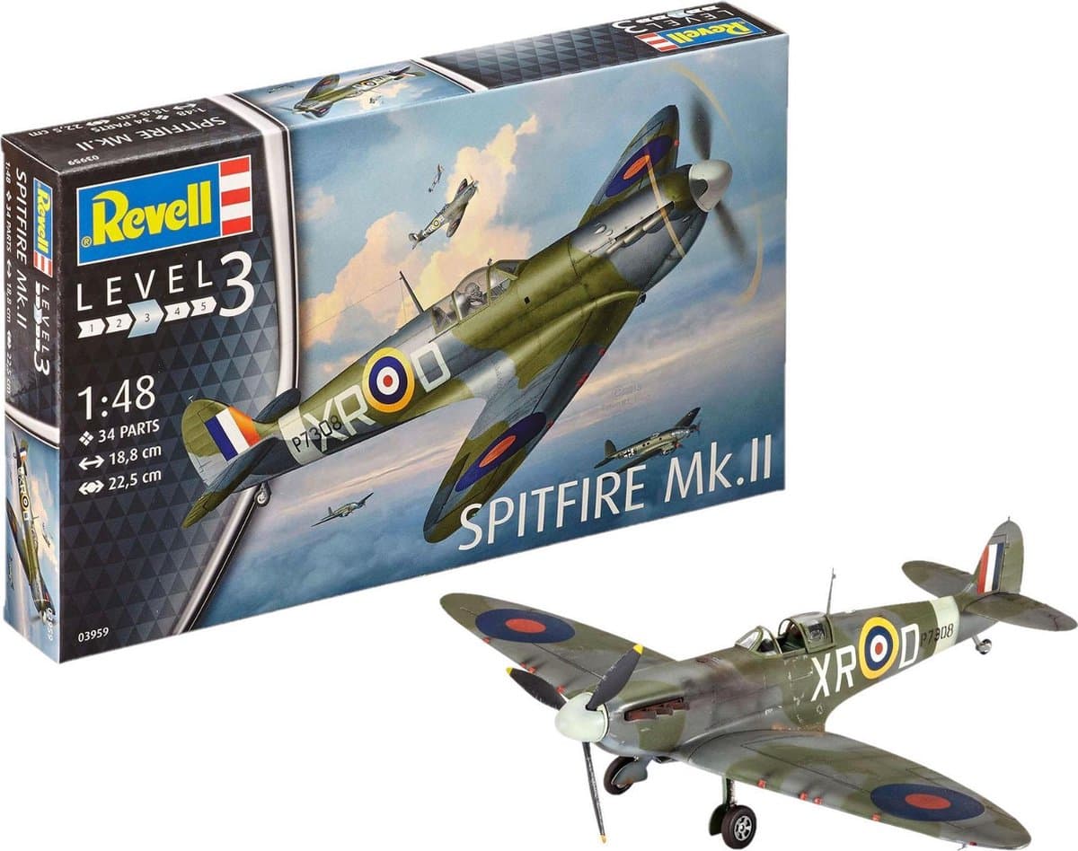 Revell Modelbouwpakket Vliegtuigen - 03959 Spitfire Mk.II Plastic - 1:48 - Modelbouw