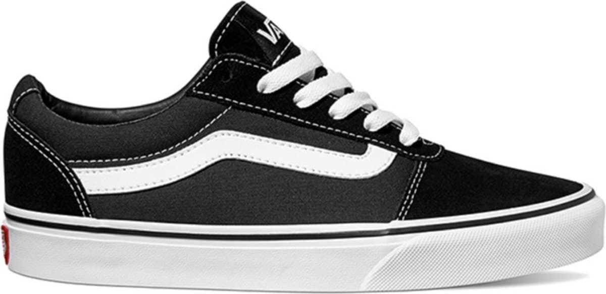 Vans Ward Suede/Canvas Dames Sneakers - Black/White