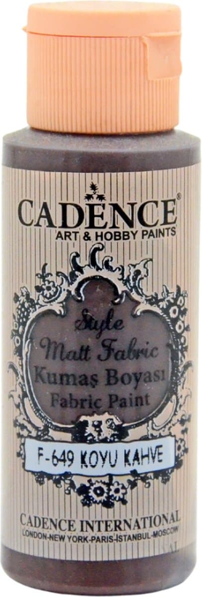 Cadence Style Mat Textielverf 59 ml Donkerbruin