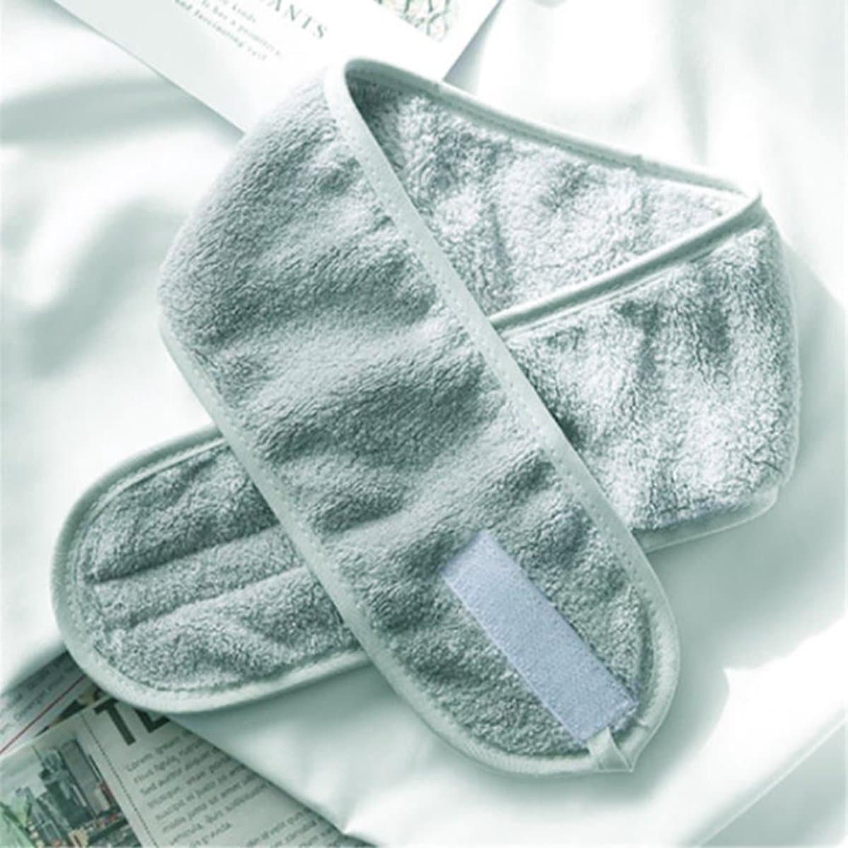 DW4Trading Verstelbare Make-up Haarband - Badstof - Spa - Cosmetische Hoofdband - Sky Blauw