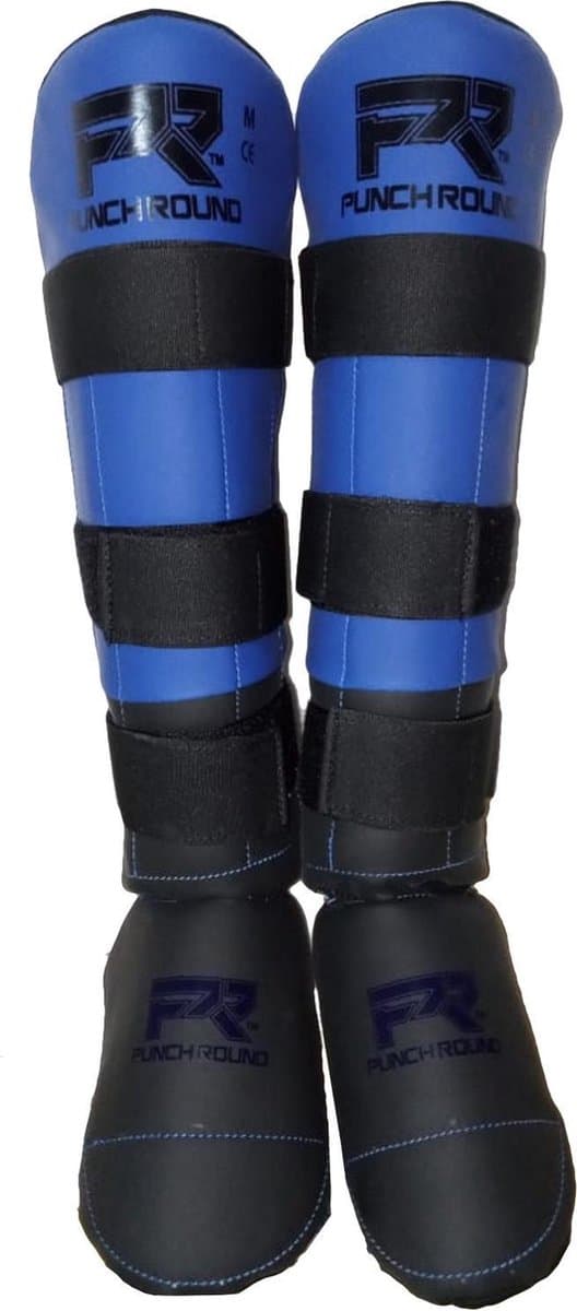 PunchR Kickboks Scheenbeschermers Experience Zwart Blauw - S