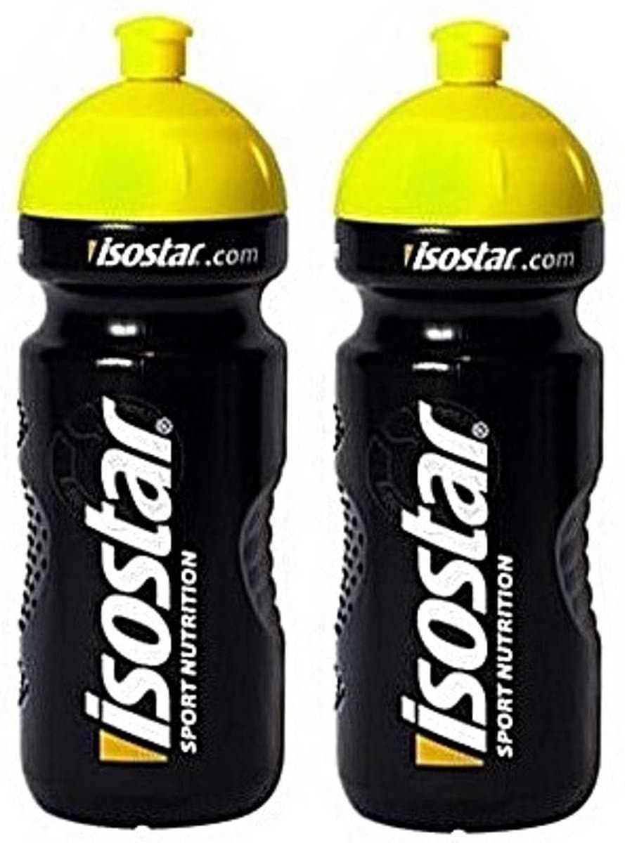 Isostar - Fietsbidon - 650 ml - Zwart - BPA-vrij - Ergonomische Greep